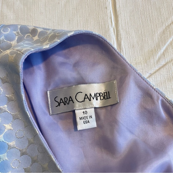 Sara Campbell Retro Style Floral Shimmery Sheath Dress Pastel Color (F1) - Picture 9 of 15